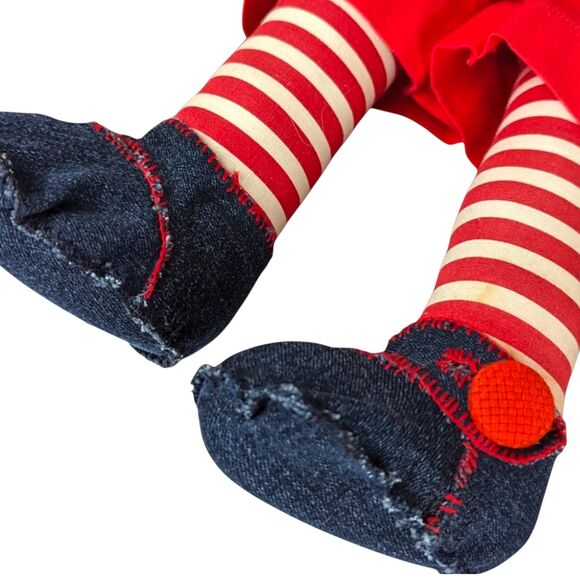 Vintage Handmade Raggedy Ann and Andy Dolls: 20 Inch Collectible Toys - Picture 7 of 10